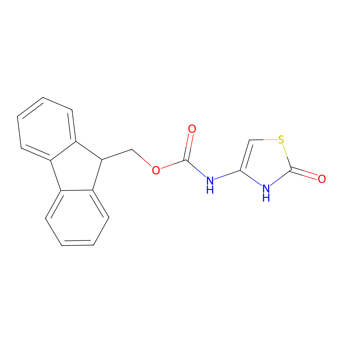 (9H-fluoren-9-yl)methyl N-(2-hydroxy-1,3-thiazol-4-yl)carbamate molecular structure, CAS 2764020-56-4
