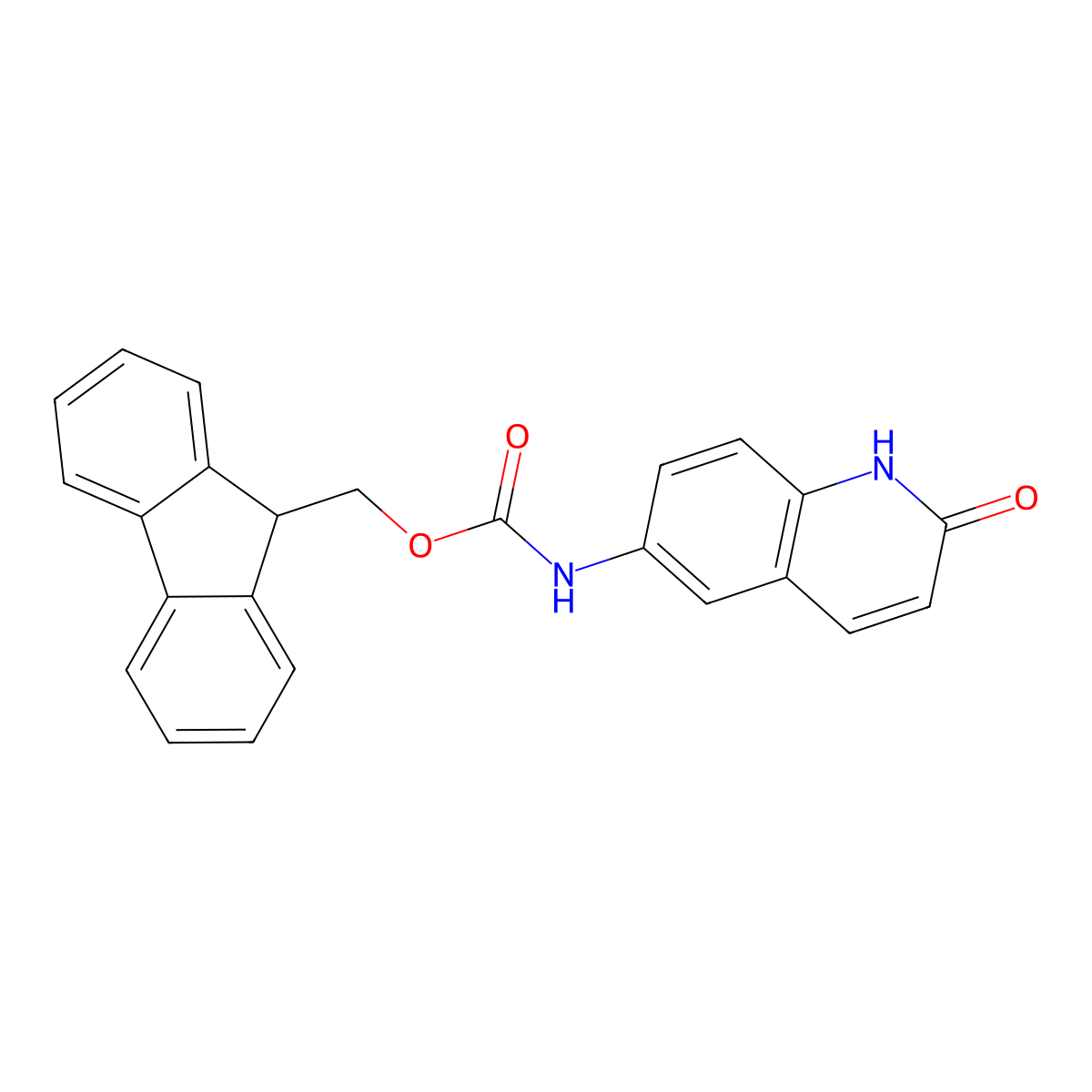 (9H-fluoren-9-yl)methyl N-(2-hydroxyquinolin-6-yl)carbamate molecular structure, CAS 2764020-78-0