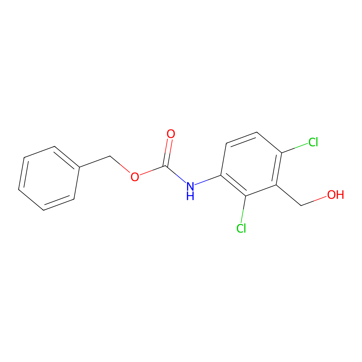 benzyl N-[2,4-dichloro-3-(hydroxymethyl)phenyl]carbamate molecular structure, CAS 2764021-50-1