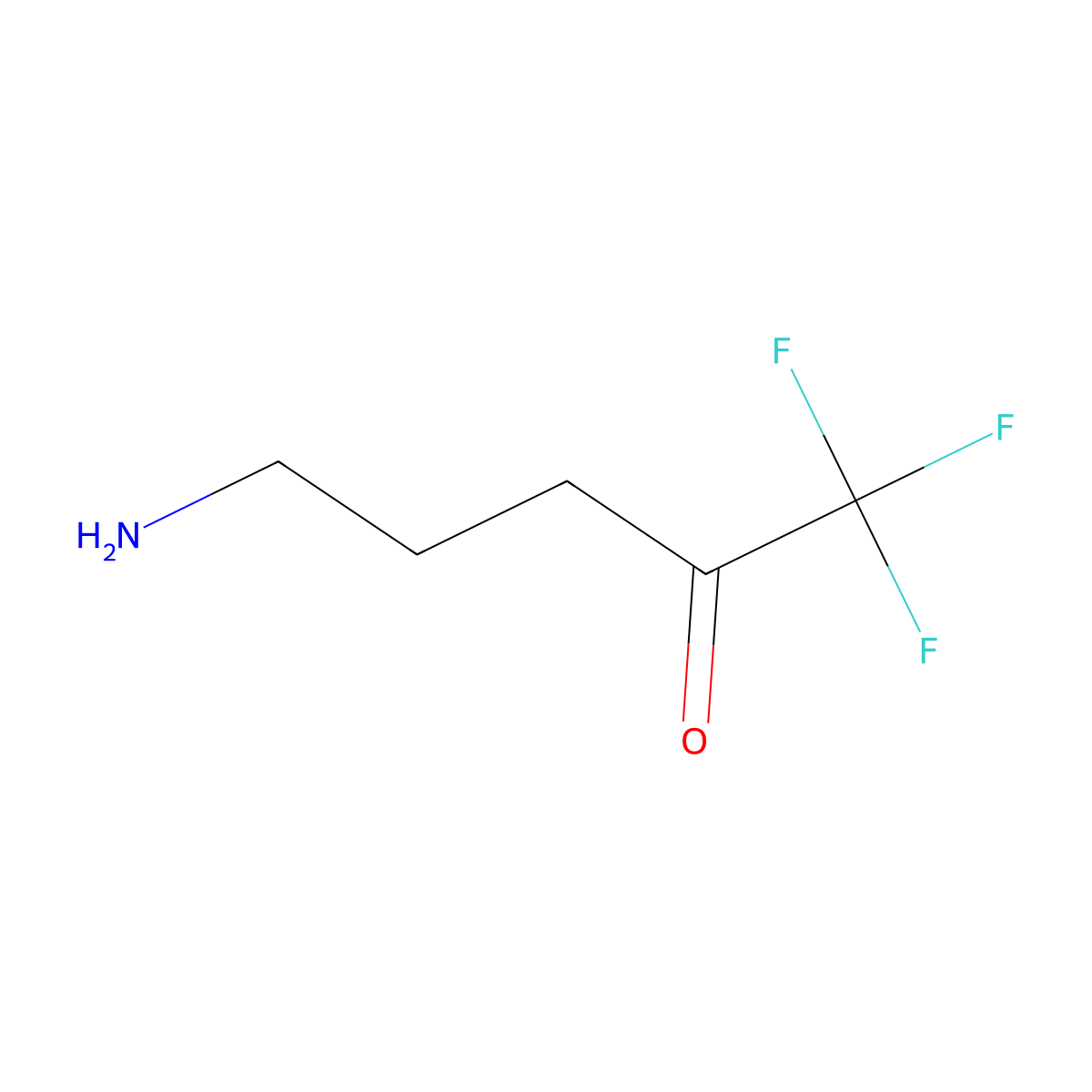 5-Amino-1,1,1-trifluoropentan-2-one molecular structure, CAS 2764021-83-0