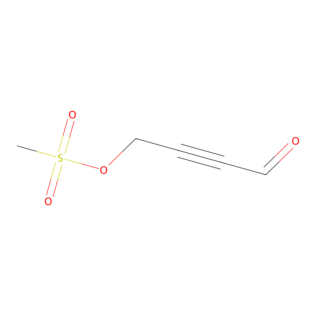 4-Oxobut-2-yn-1-yl methanesulfonate molecular structure, CAS 2764022-18-4