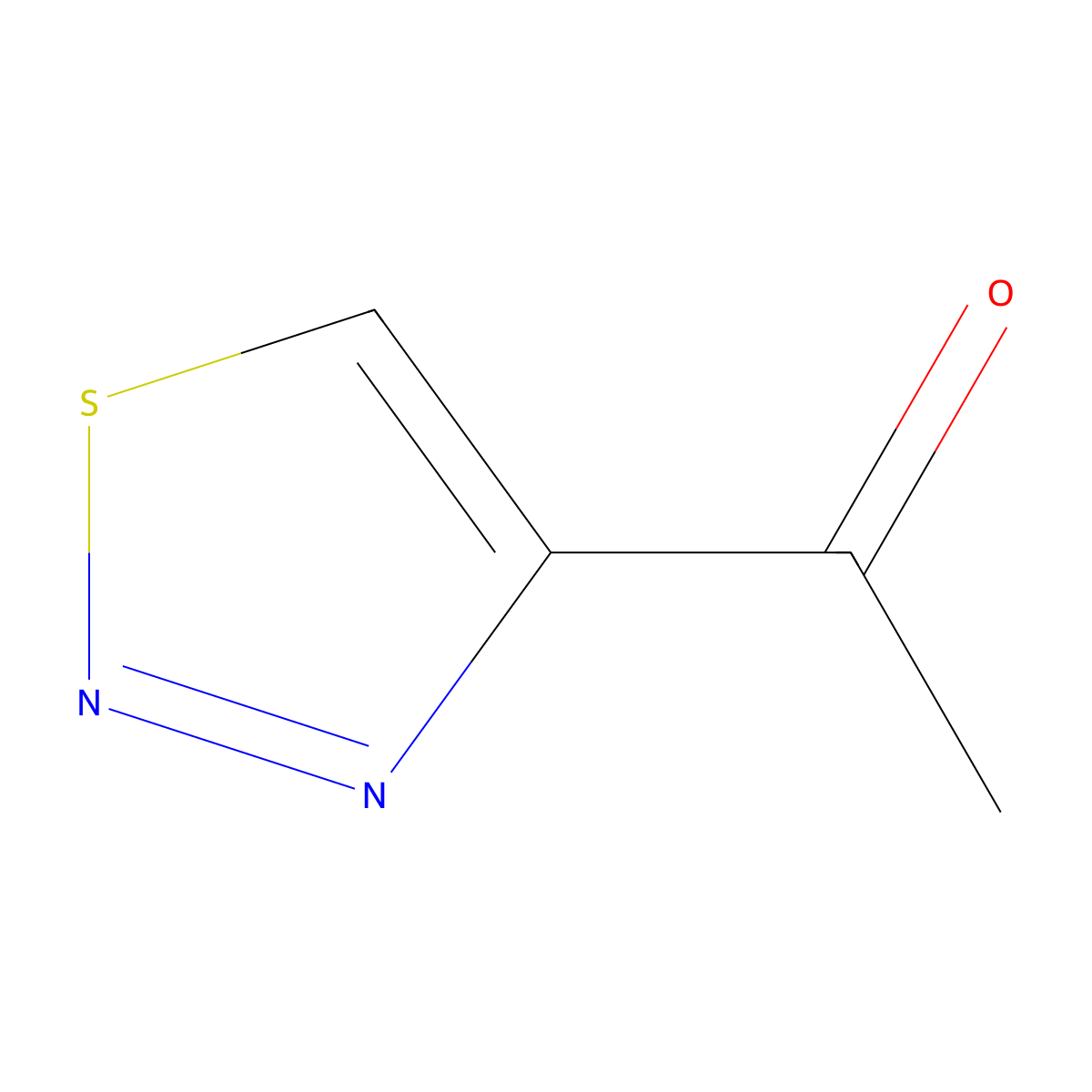 1-(1,2,3-Thiadiazol-4-yl)ethan-1-one molecular structure, CAS 27643-14-7