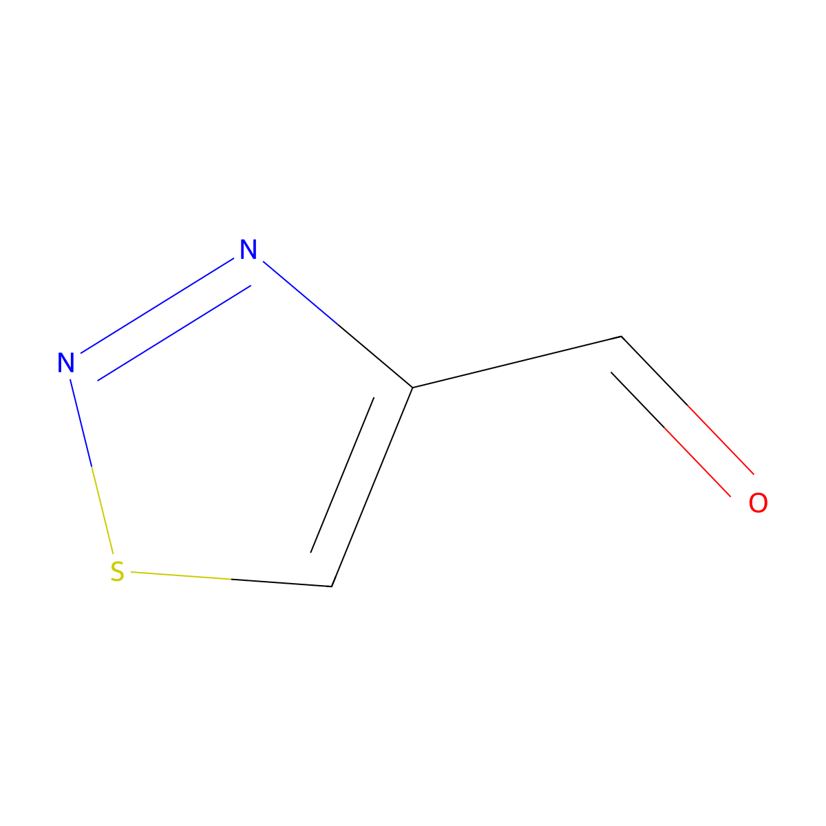 1,2,3-Thiadiazole-4-carbaldehyde molecular structure, CAS 27643-15-8