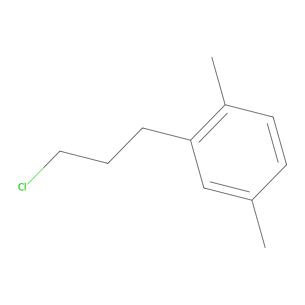 2-(3-Chloropropyl)-1,4-dimethylbenzene molecular structure, CAS 27645-19-8