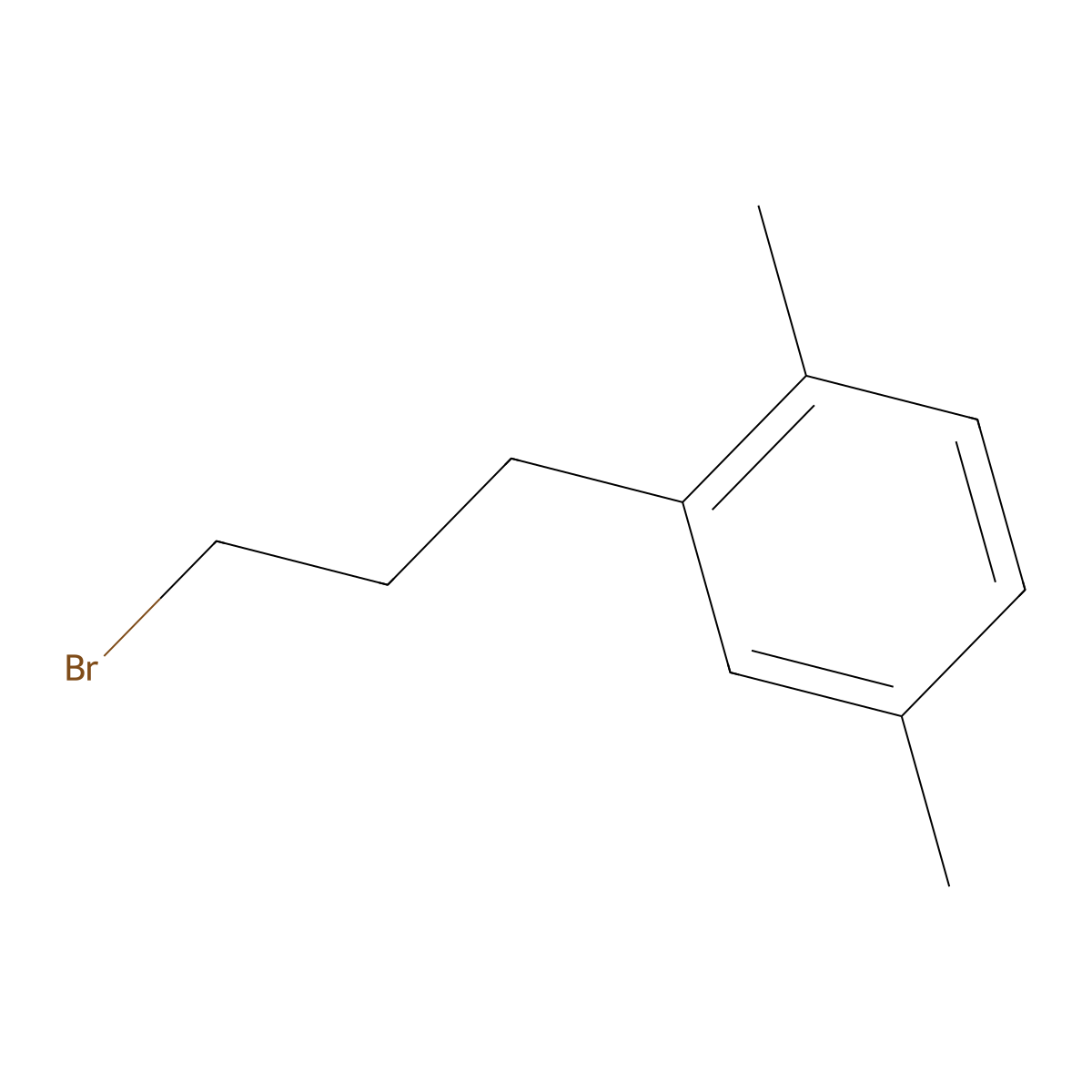2-(3-Bromopropyl)-1,4-dimethylbenzene molecular structure, CAS 27645-20-1