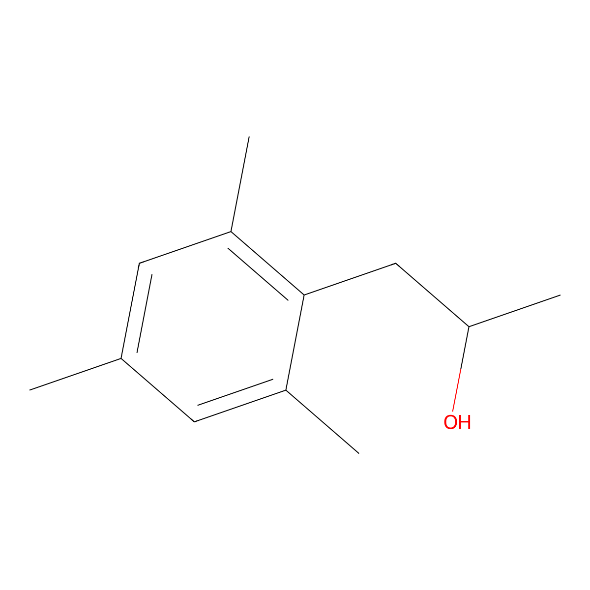 1-(2,4,6-Trimethylphenyl)-2-propanol molecular structure, CAS 27645-30-3