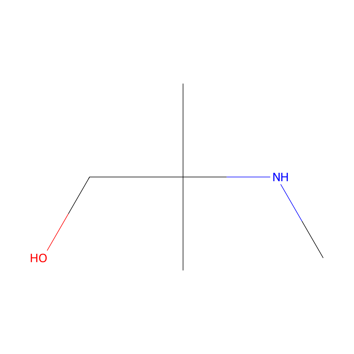 2-Methyl-2-methylamino-1-propanol molecular structure, CAS 27646-80-6