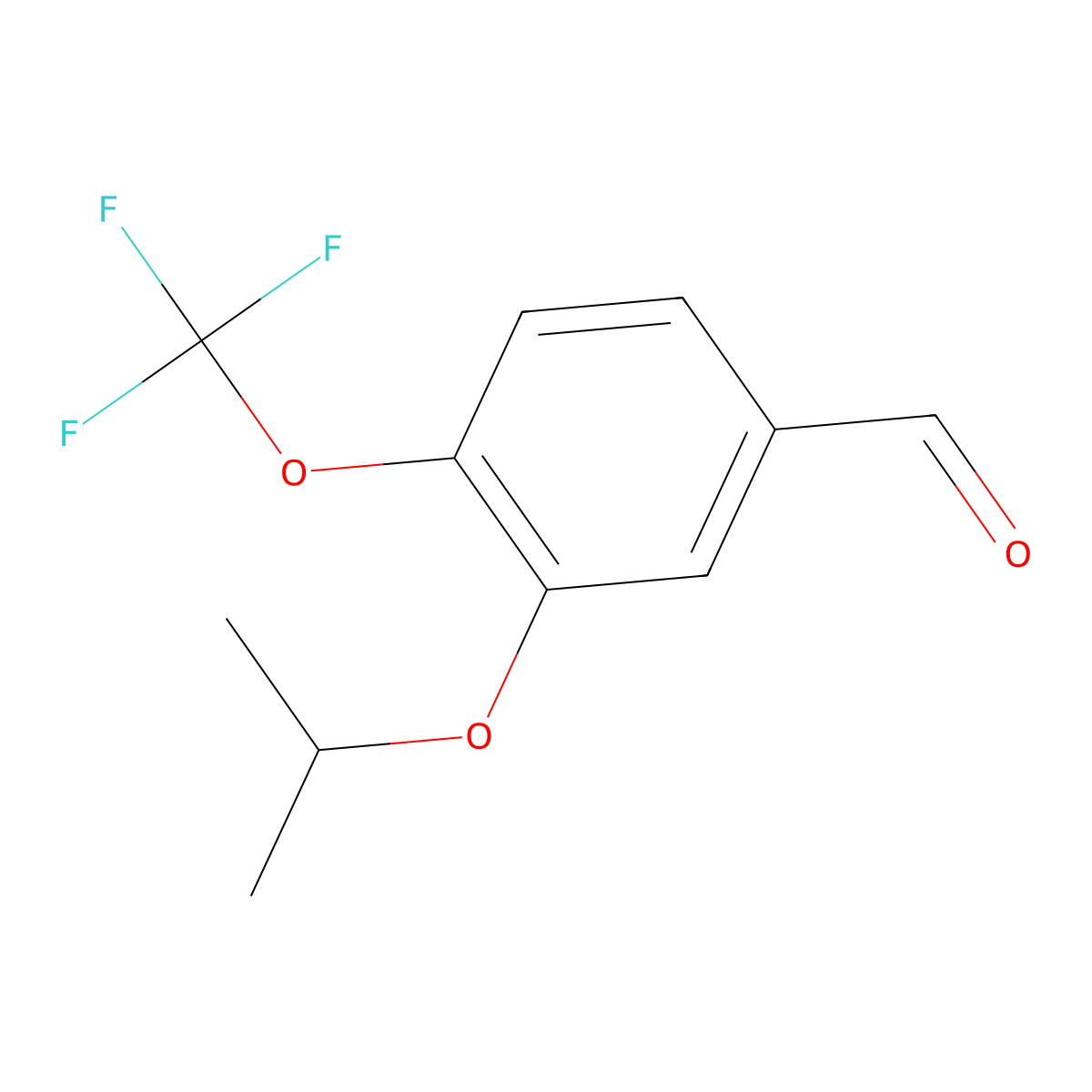 3-Isopropoxy-4-(trifluoromethoxy)benzaldehyde molecular structure, CAS 2764727-99-1