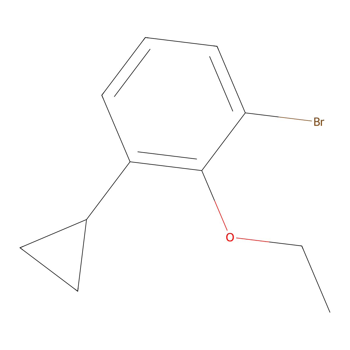 1-Bromo-3-cyclopropyl-2-ethoxybenzene molecular structure, CAS 2764728-00-7