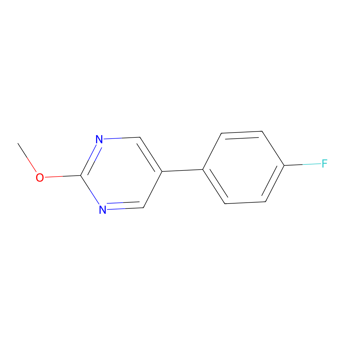 5-(4-Fluorophenyl)-2-methoxypyrimidine molecular structure, CAS 2764728-01-8