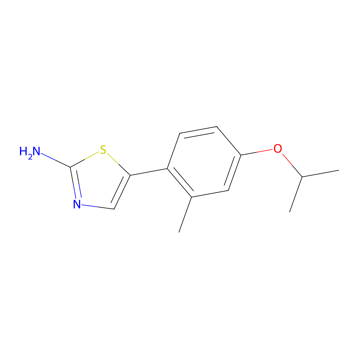 5-(4-Isopropoxy-2-methylphenyl)thiazol-2-amine molecular structure, CAS 2764728-08-5