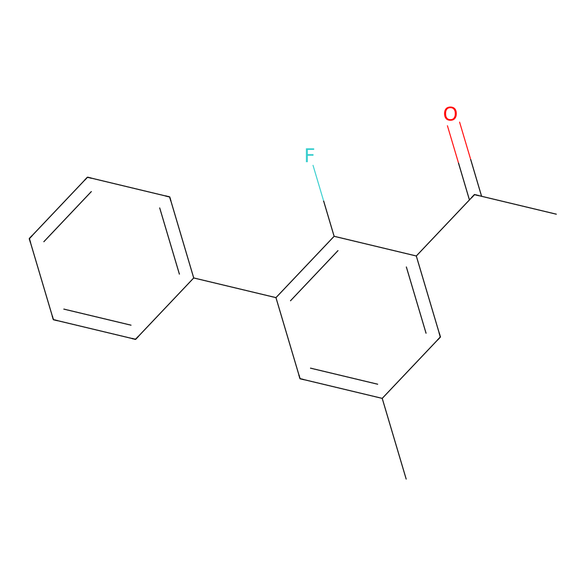 1-(2-Fluoro-5-methyl-[1,1'-biphenyl]-3-yl)ethanone molecular structure, CAS 2764728-18-7