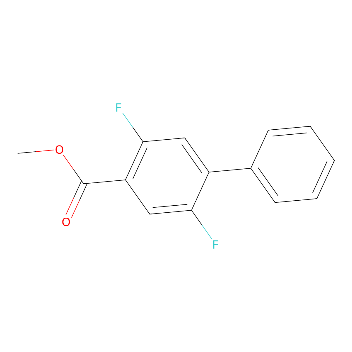 Methyl 2,5-difluoro-[1,1'-biphenyl]-4-carboxylate molecular structure, CAS 2764728-21-2