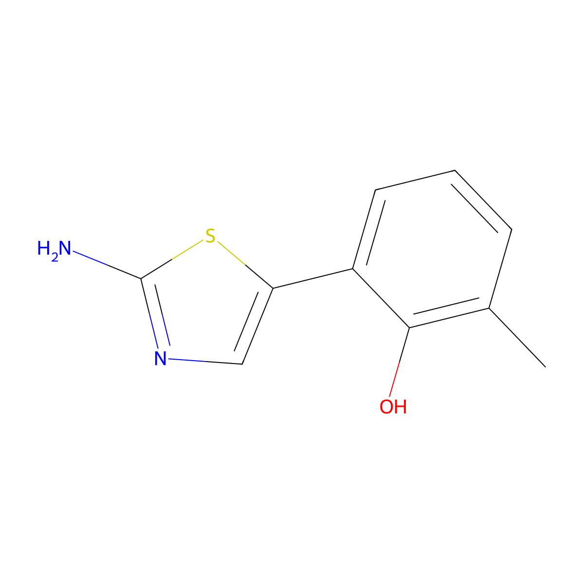 2-(2-Aminothiazol-5-yl)-6-methylphenol molecular structure, CAS 2764728-23-4