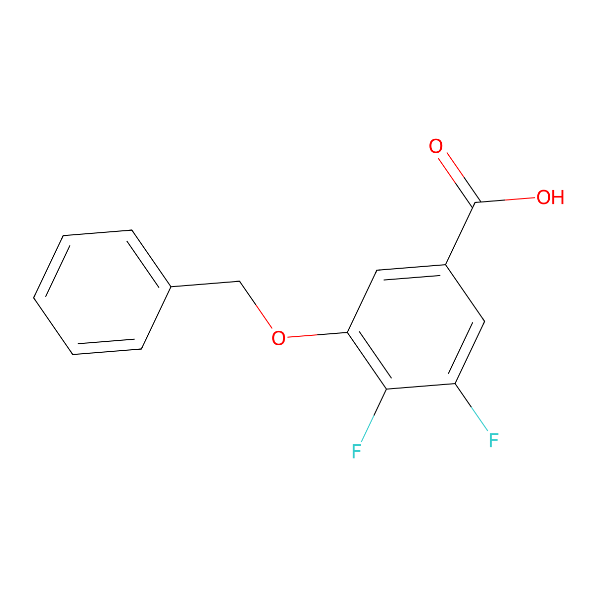 3-(Benzyloxy)-4,5-difluorobenzoic acid molecular structure, CAS 2764728-25-6