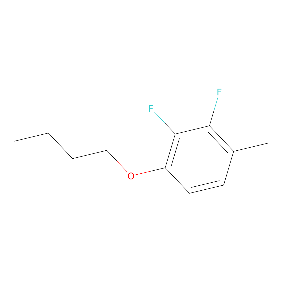 1-Butoxy-2,3-difluoro-4-methylbenzene molecular structure, CAS 2764728-27-8