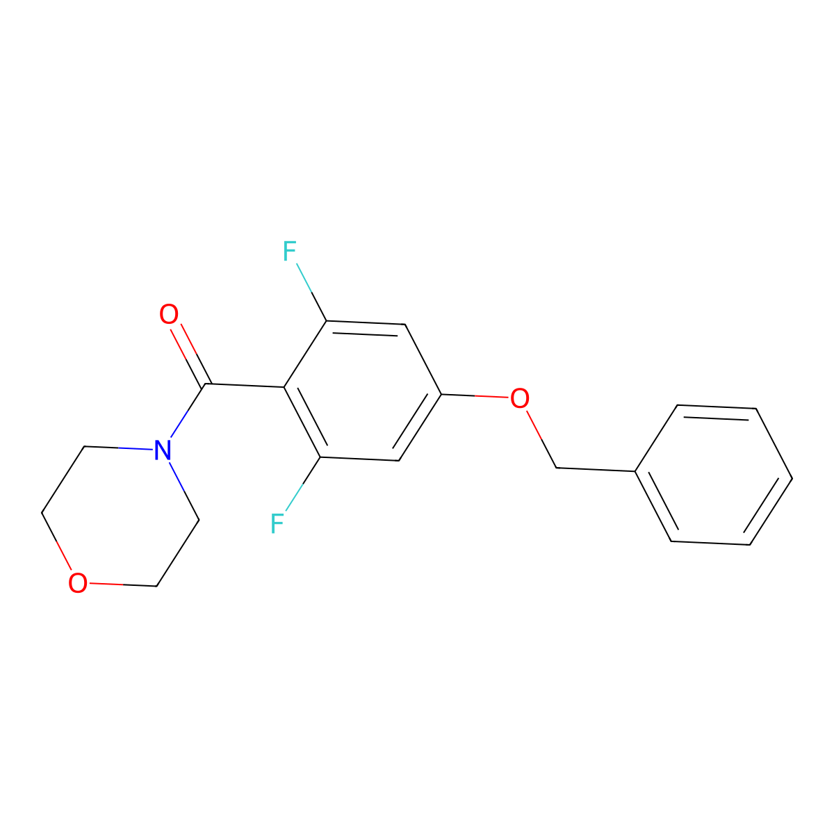 (4-(Benzyloxy)-2,6-difluorophenyl)(morpholino)methanone molecular structure, CAS 2764728-31-4