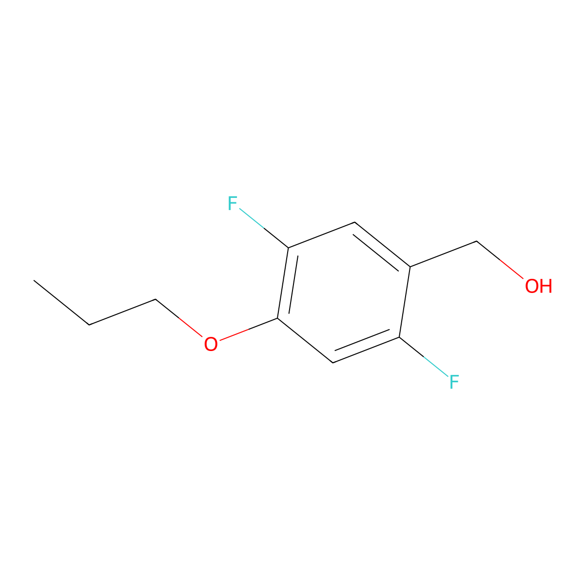 (2,5-Difluoro-4-propoxyphenyl)methanol molecular structure, CAS 2764728-32-5