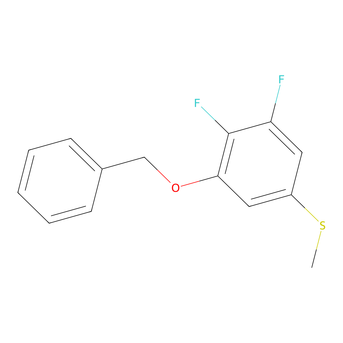 (3-(Benzyloxy)-4,5-difluorophenyl)(methyl)sulfane molecular structure, CAS 2764728-38-1