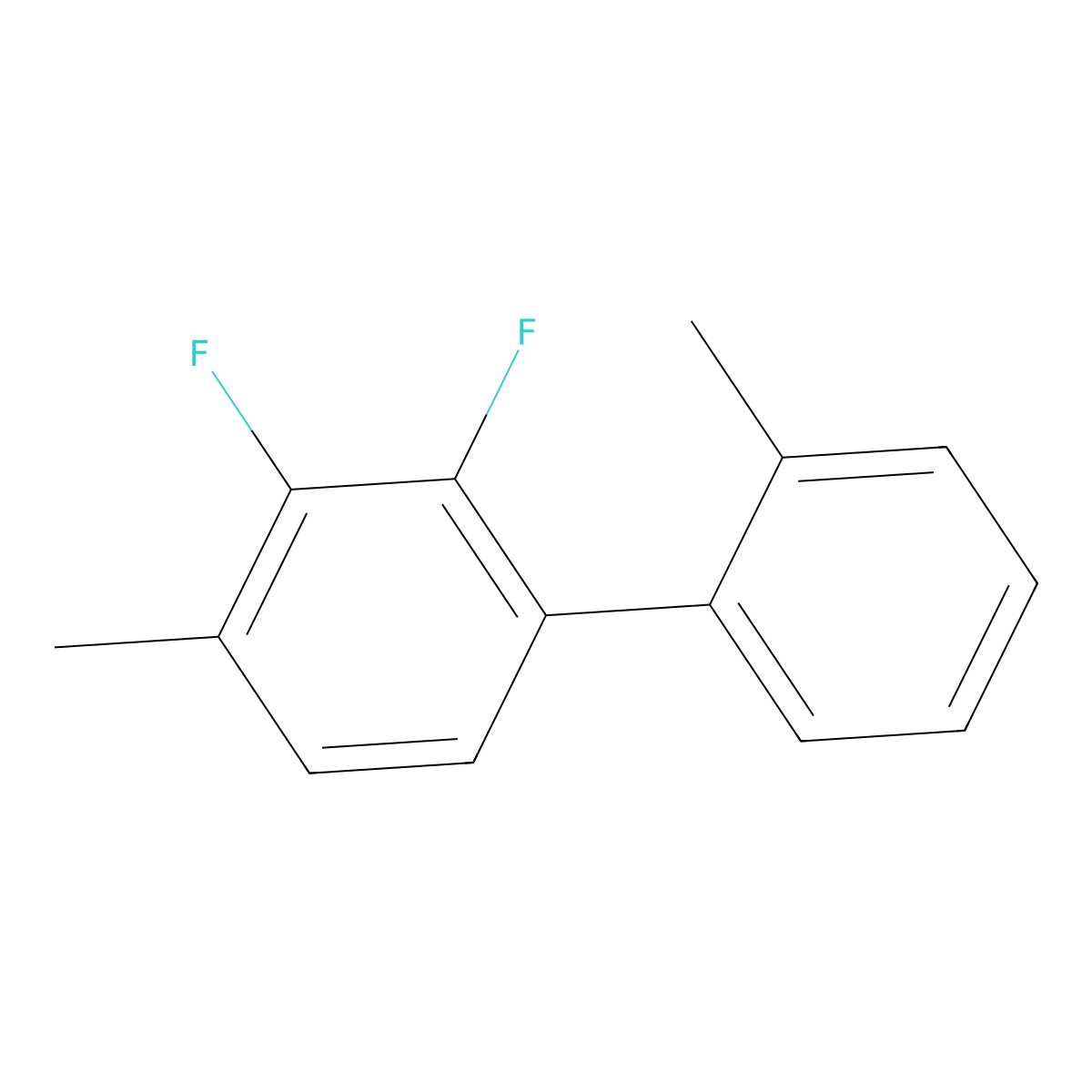 2,3-Difluoro-2',4-dimethyl-1,1'-biphenyl molecular structure, CAS 2764728-84-7