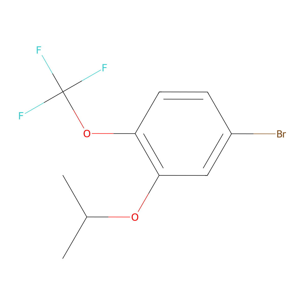 4-Bromo-2-isopropoxy-1-(trifluoromethoxy)benzene molecular structure, CAS 2764728-99-4