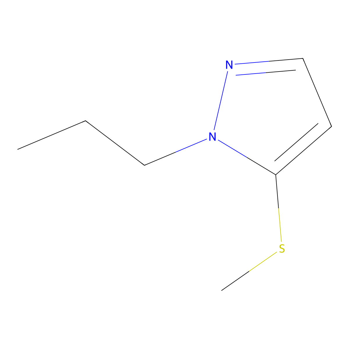 5-(Methylthio)-1-propyl-1H-pyrazole molecular structure, CAS 2764729-14-6