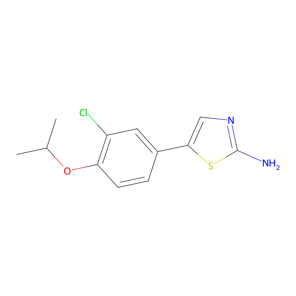 5-(3-Chloro-4-isopropoxyphenyl)thiazol-2-amine molecular structure, CAS 2764729-15-7