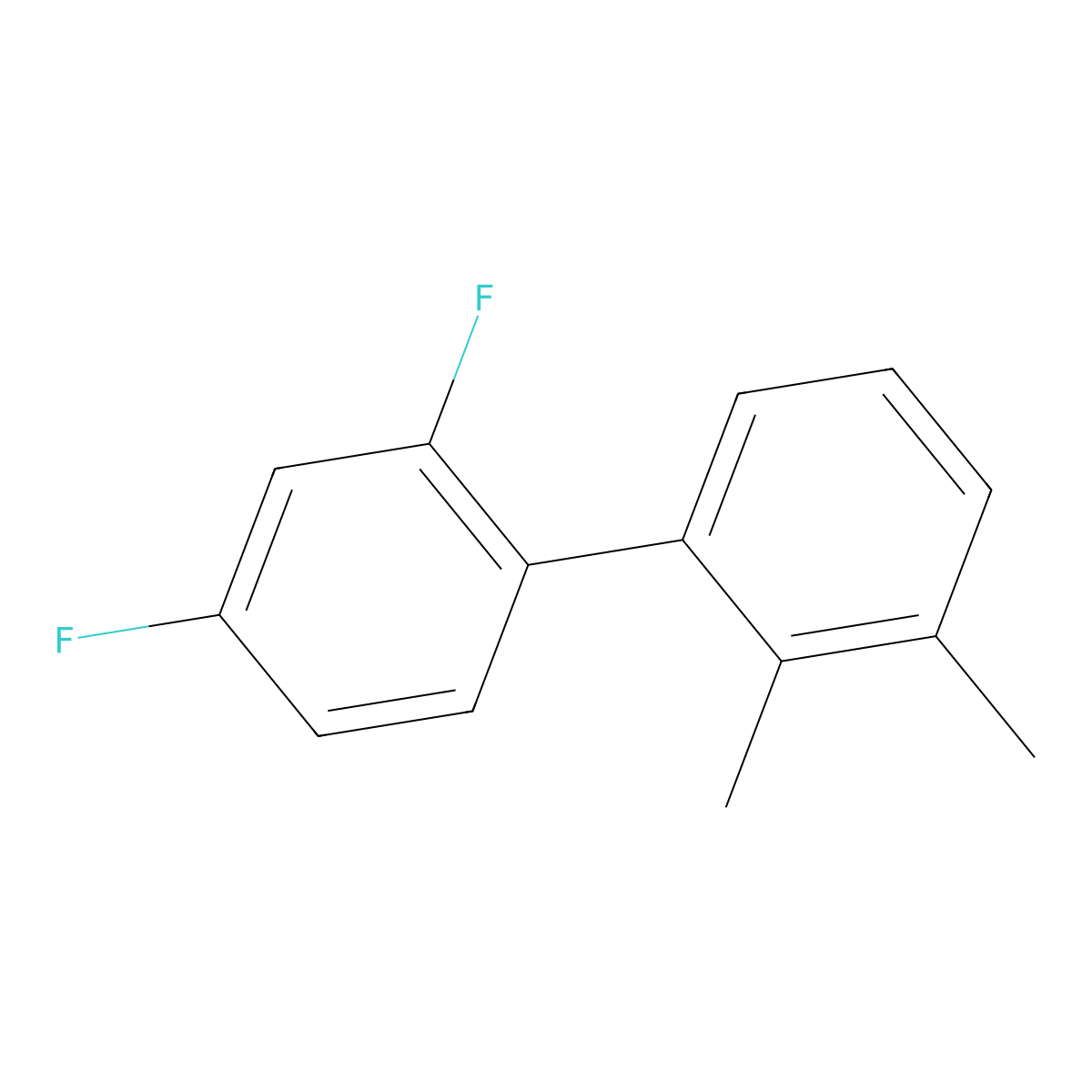 2',4'-Difluoro-2,3-dimethyl-1,1'-biphenyl molecular structure, CAS 2764729-16-8