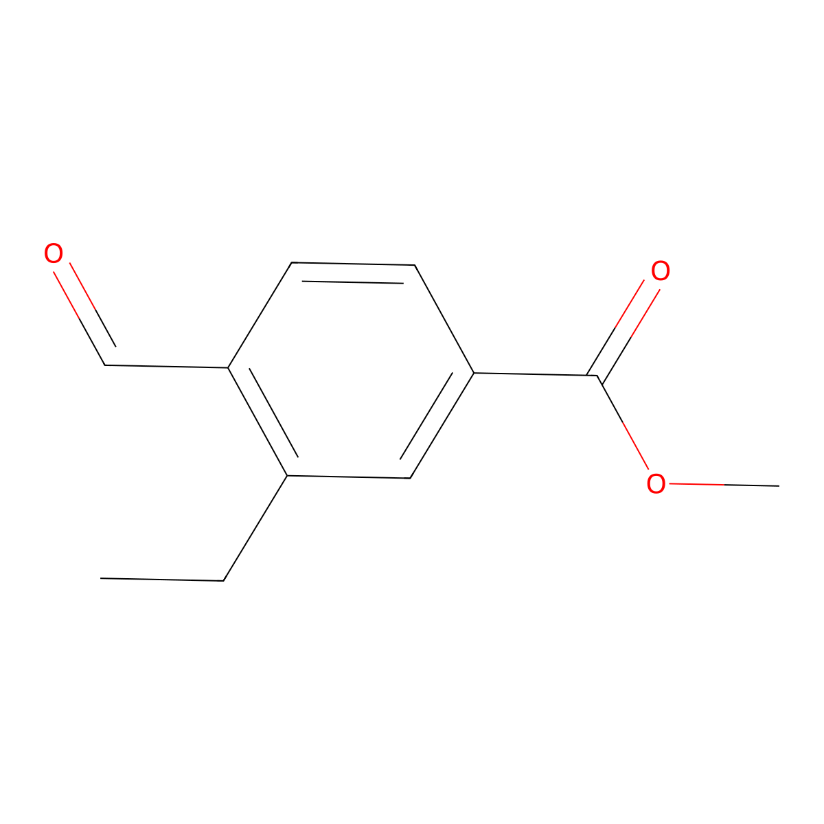 Methyl 3-ethyl-4-formylbenzoate molecular structure, CAS 2764729-18-0
