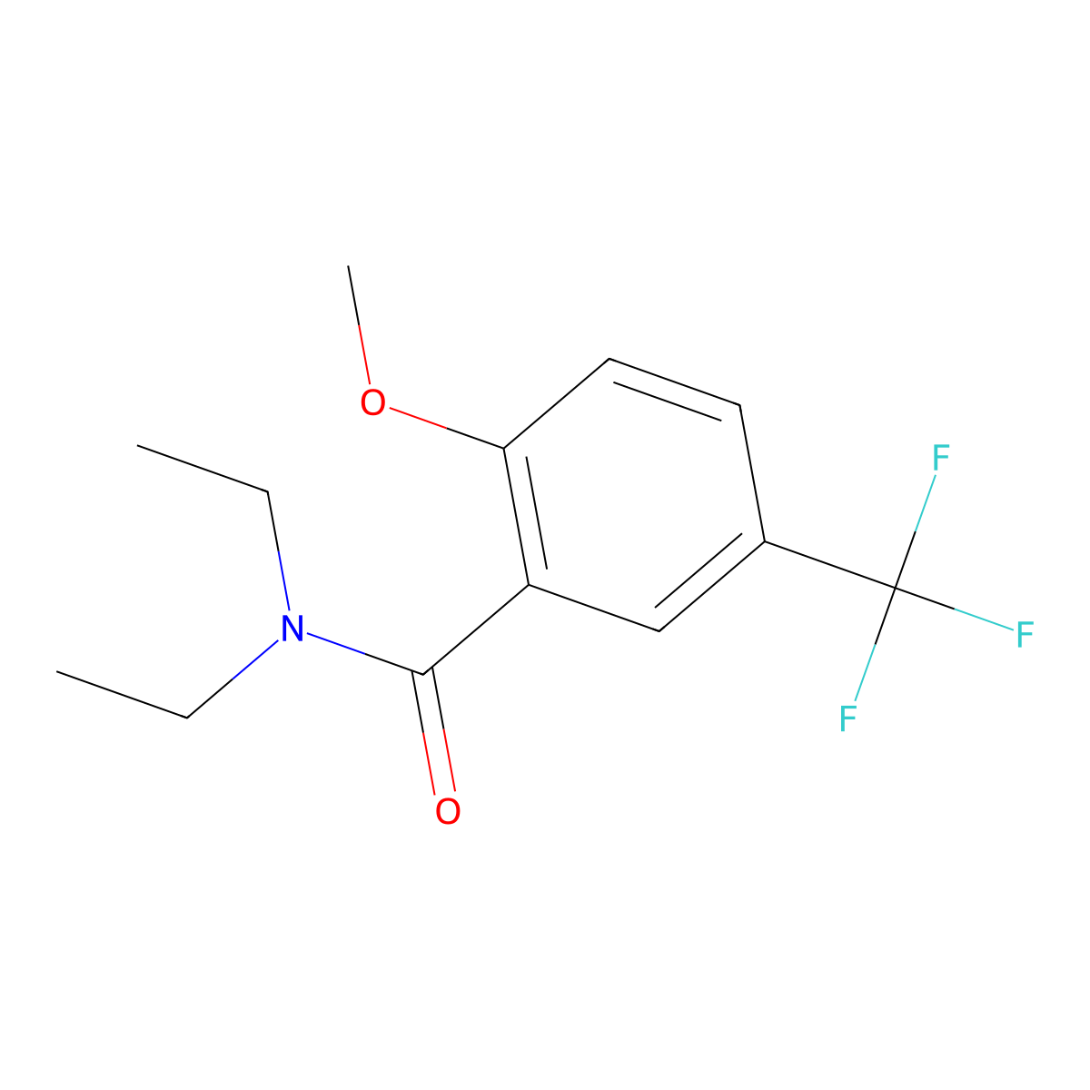 N,N-diethyl-2-methoxy-5-(trifluoromethyl)benzamide molecular structure, CAS 2764729-22-6