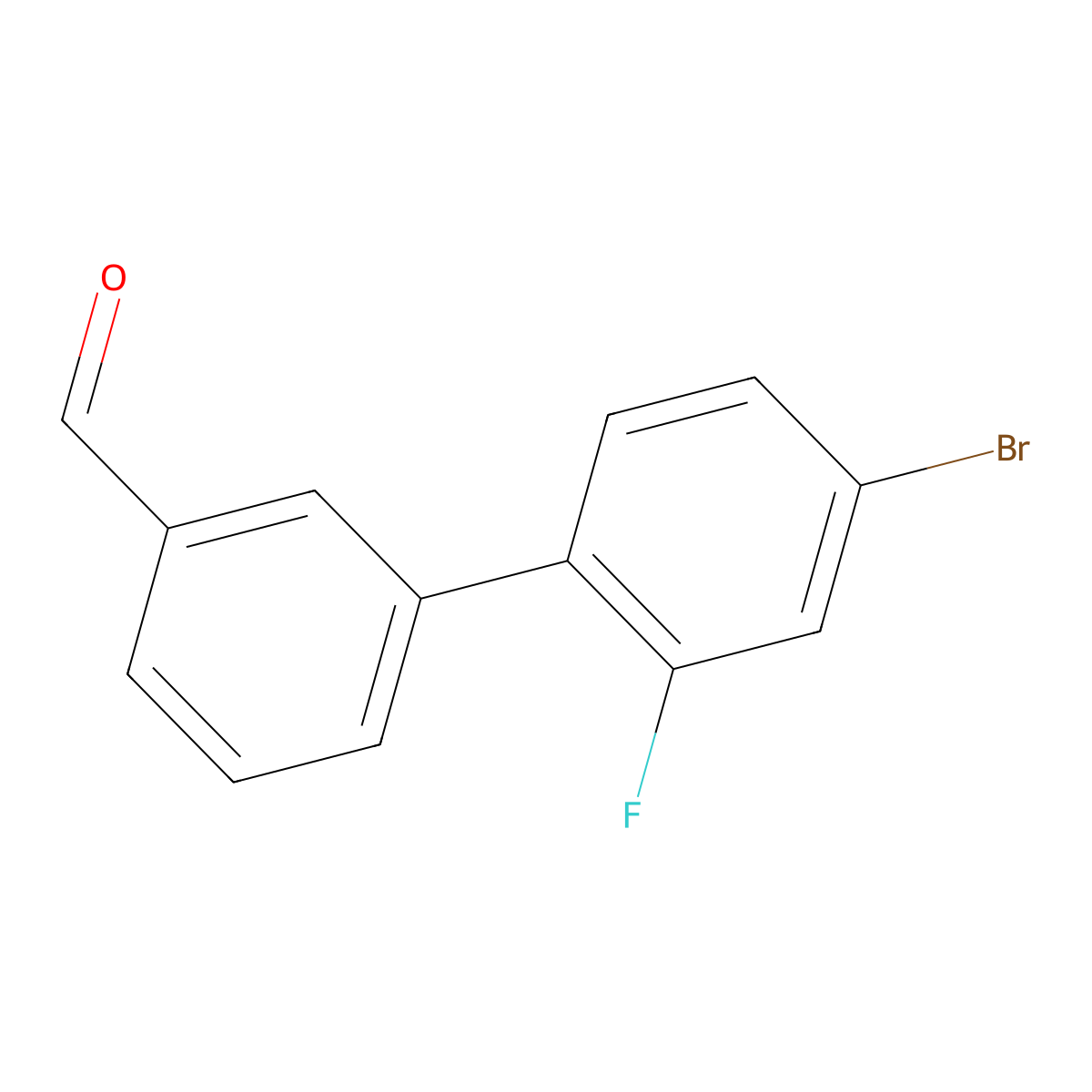 4'-Bromo-2'-fluoro-[1,1'-biphenyl]-3-carbaldehyde molecular structure, CAS 2764729-29-3