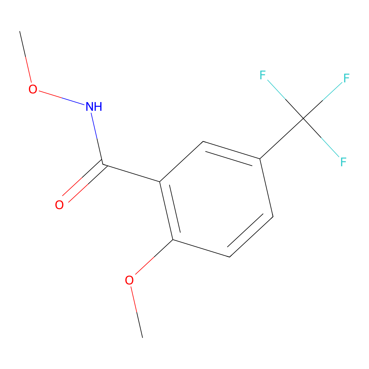 N,2-dimethoxy-5-(trifluoromethyl)benzamide molecular structure, CAS 2764729-32-8