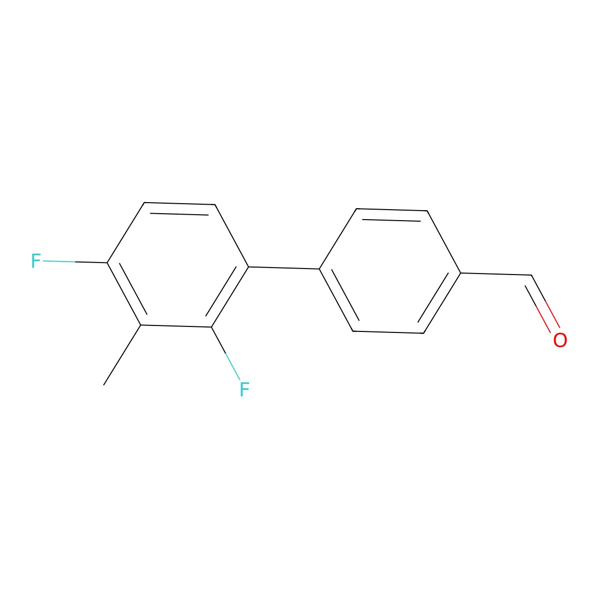 2',4'-Difluoro-3'-methyl-[1,1'-biphenyl]-4-carbaldehyde molecular structure, CAS 2764729-33-9