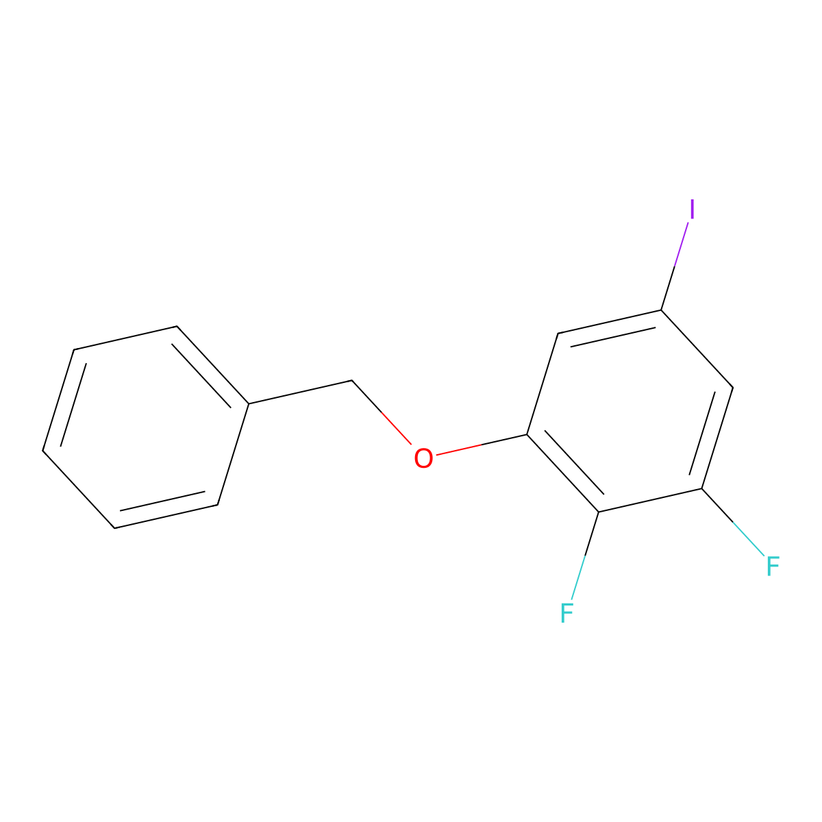 1-(Benzyloxy)-2,3-difluoro-5-iodobenzene molecular structure, CAS 2764729-41-9