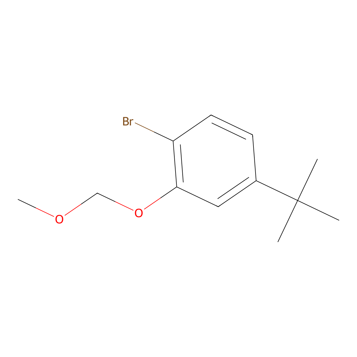 1-Bromo-4-(tert-butyl)-2-(methoxymethoxy)benzene molecular structure, CAS 2764729-44-2