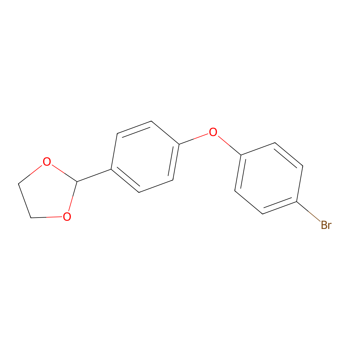 2-(4-(4-Bromophenoxy)phenyl)-1,3-dioxolane molecular structure, CAS 2764729-63-5