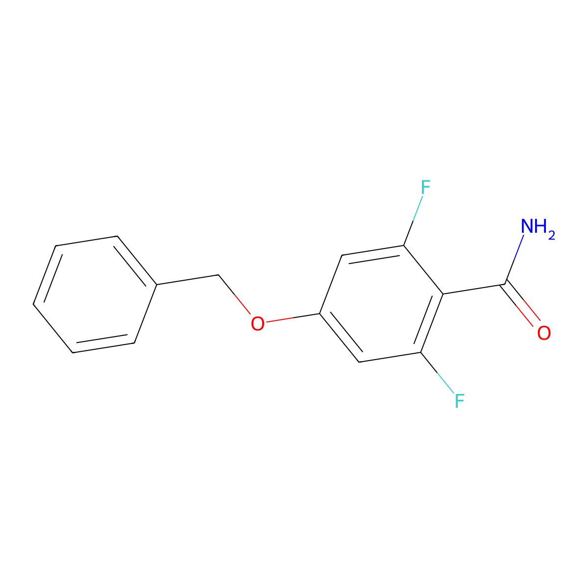 4-(Benzyloxy)-2,6-difluorobenzamide molecular structure, CAS 2764729-64-6