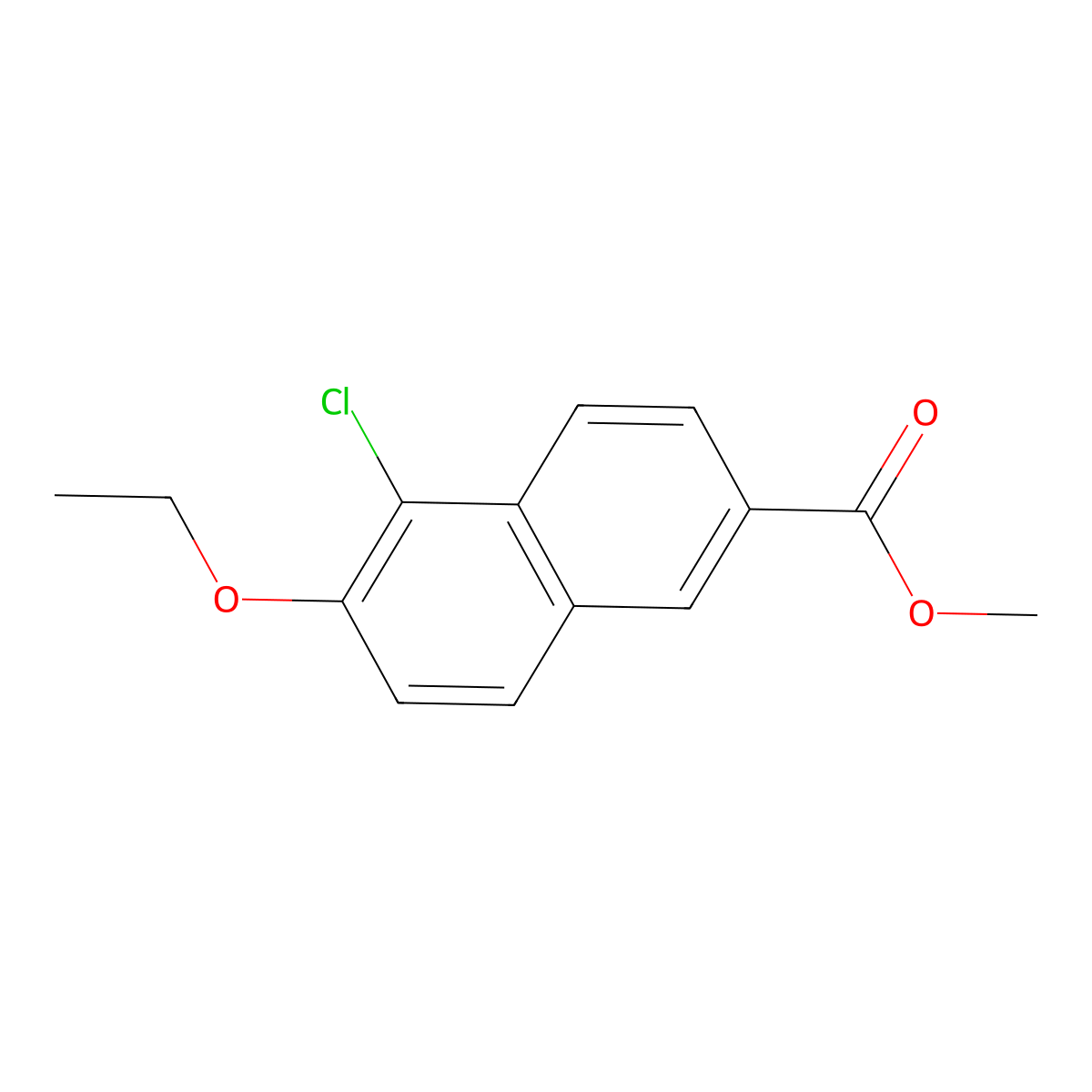 Methyl 5-chloro-6-ethoxy-2-naphthoate molecular structure, CAS 2764729-68-0