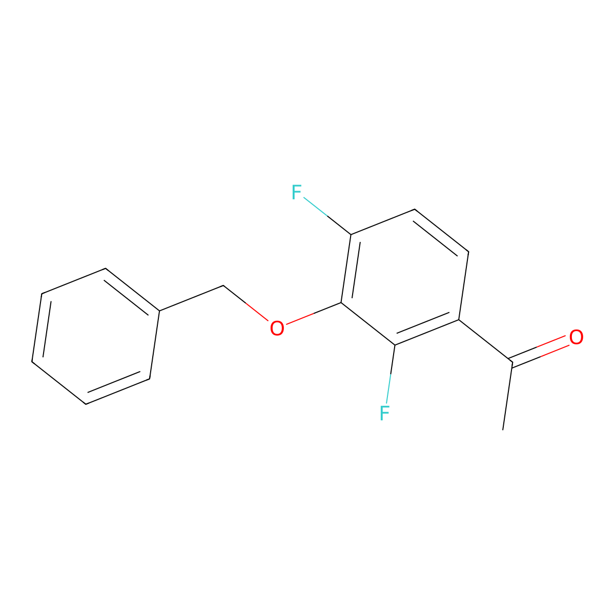 1-(3-(Benzyloxy)-2,4-difluorophenyl)ethanone molecular structure, CAS 2764729-69-1