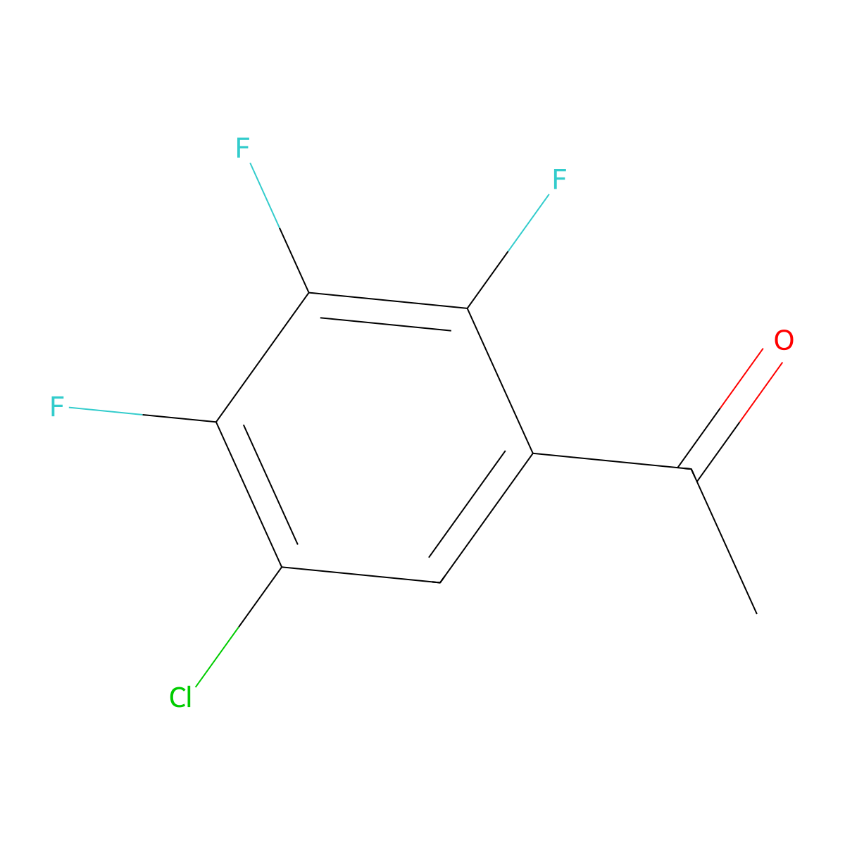 1-(5-Chloro-2,3,4-trifluorophenyl)ethanone molecular structure, CAS 2764729-82-8