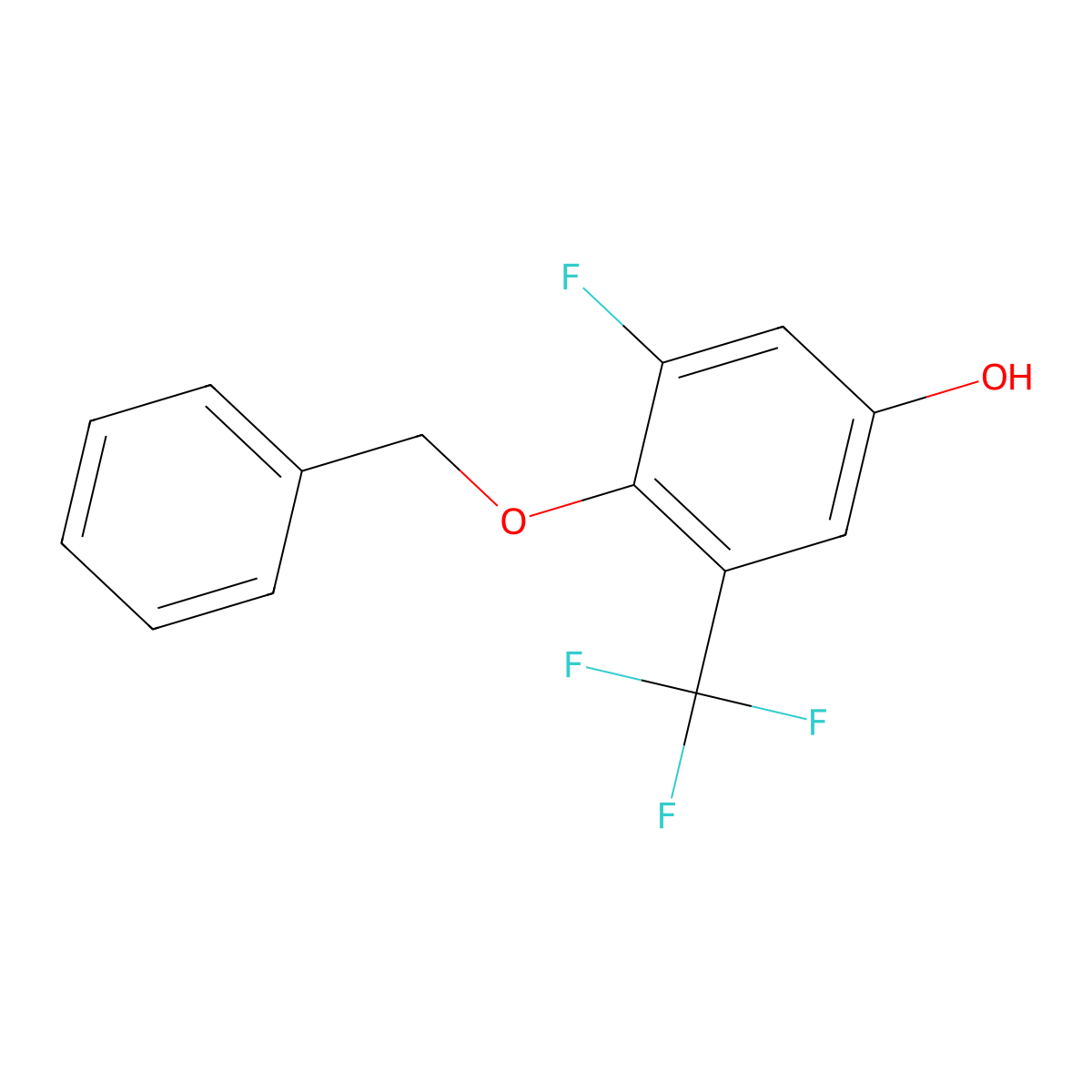 4-(Benzyloxy)-3-fluoro-5-(trifluoromethyl)phenol molecular structure, CAS 2764729-95-3