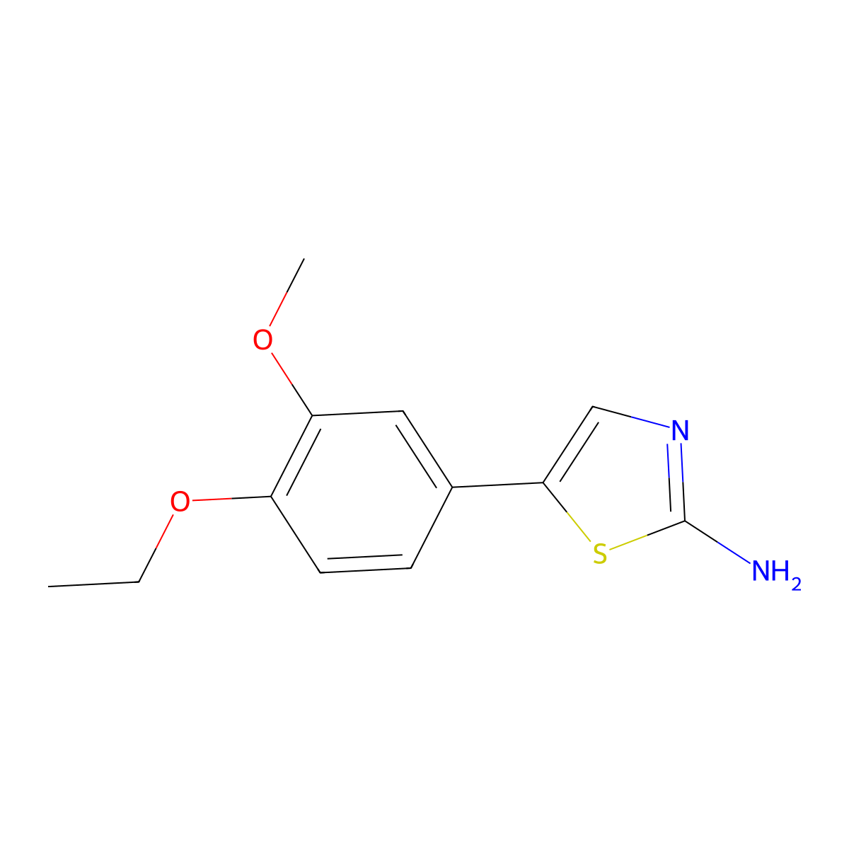 5-(4-Ethoxy-3-methoxyphenyl)-2-thiazolamine molecular structure, CAS 2764729-97-5