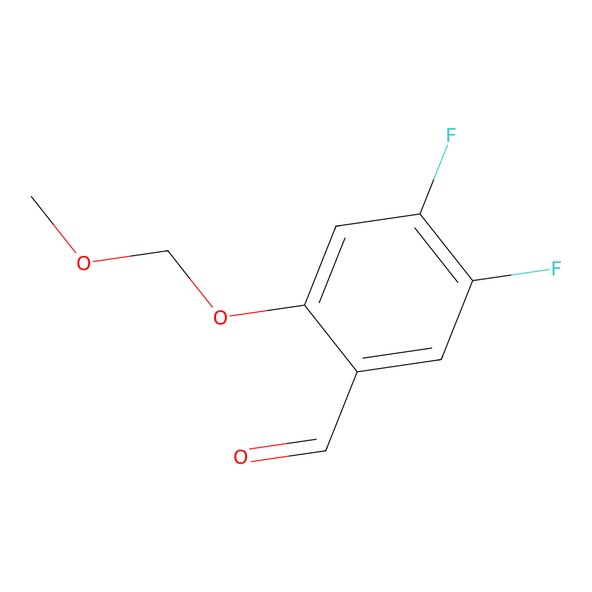 4,5-Difluoro-2-(methoxymethoxy)benzaldehyde molecular structure, CAS 2764730-50-7