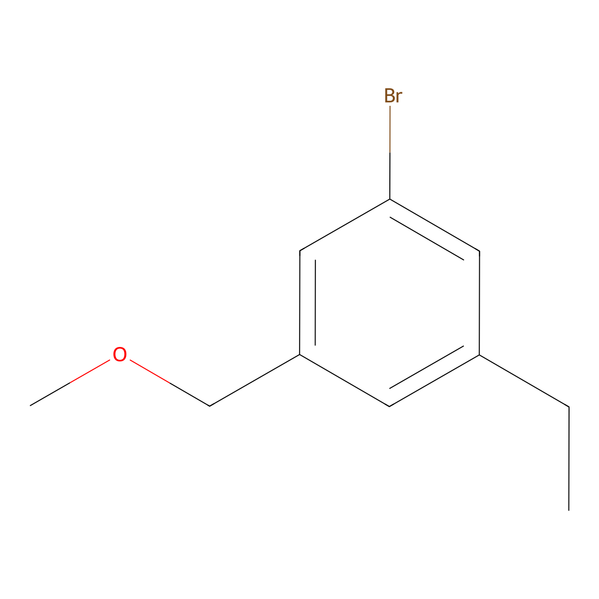 1-Bromo-3-ethyl-5-(methoxymethyl)benzene molecular structure, CAS 2764730-61-0