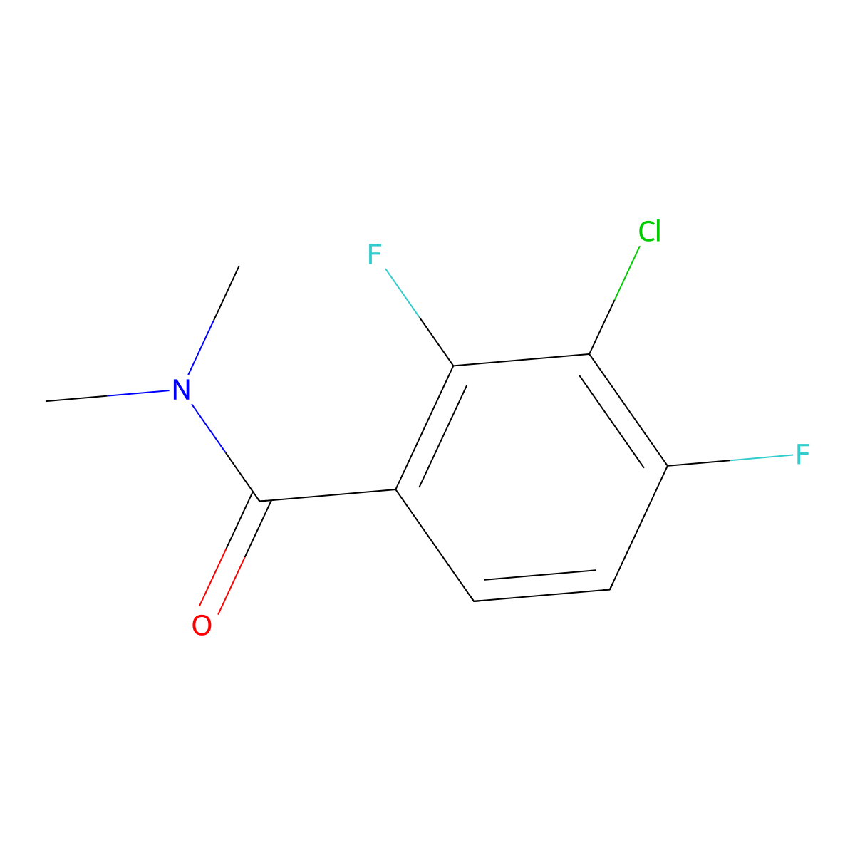 3-Chloro-2,4-difluoro-N,N-dimethylbenzamide molecular structure, CAS 2764730-74-5