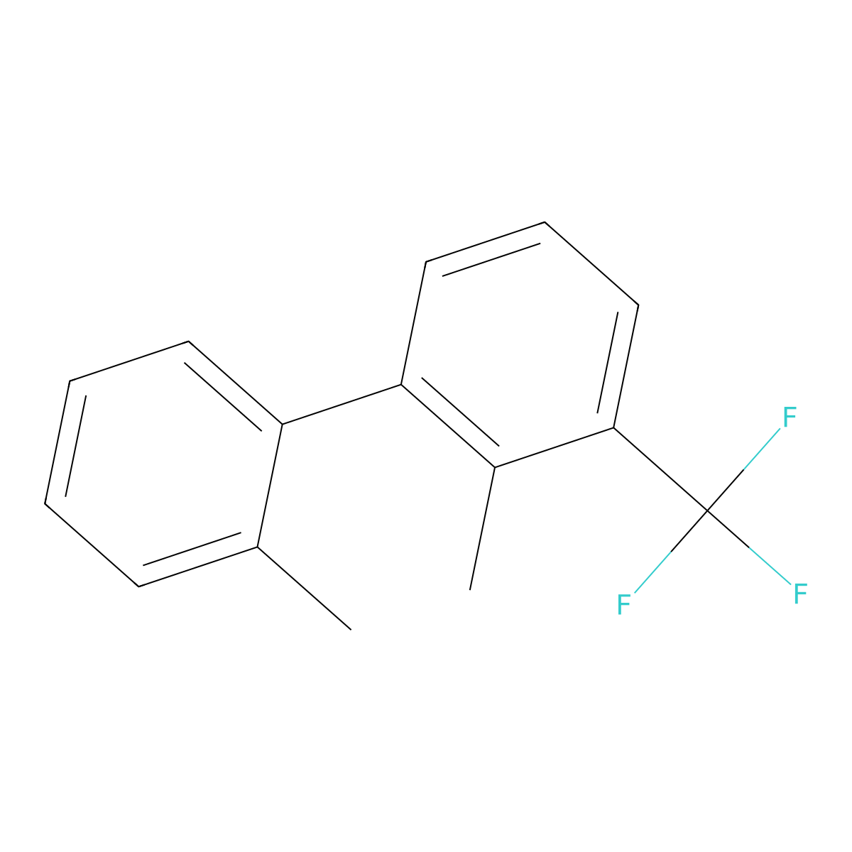 2,2'-Dimethyl-3-(trifluoromethyl)-1,1'-biphenyl molecular structure, CAS 2764730-76-7