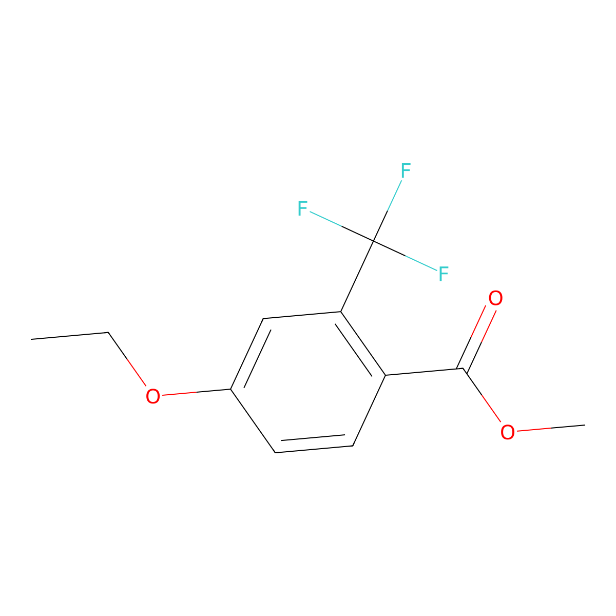 Methyl 4-ethoxy-2-(trifluoromethyl)benzoate molecular structure, CAS 2764730-96-1