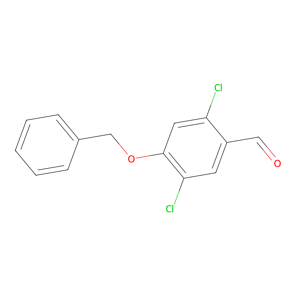 4-(Benzyloxy)-2,5-dichlorobenzaldehyde molecular structure, CAS 2764731-03-3