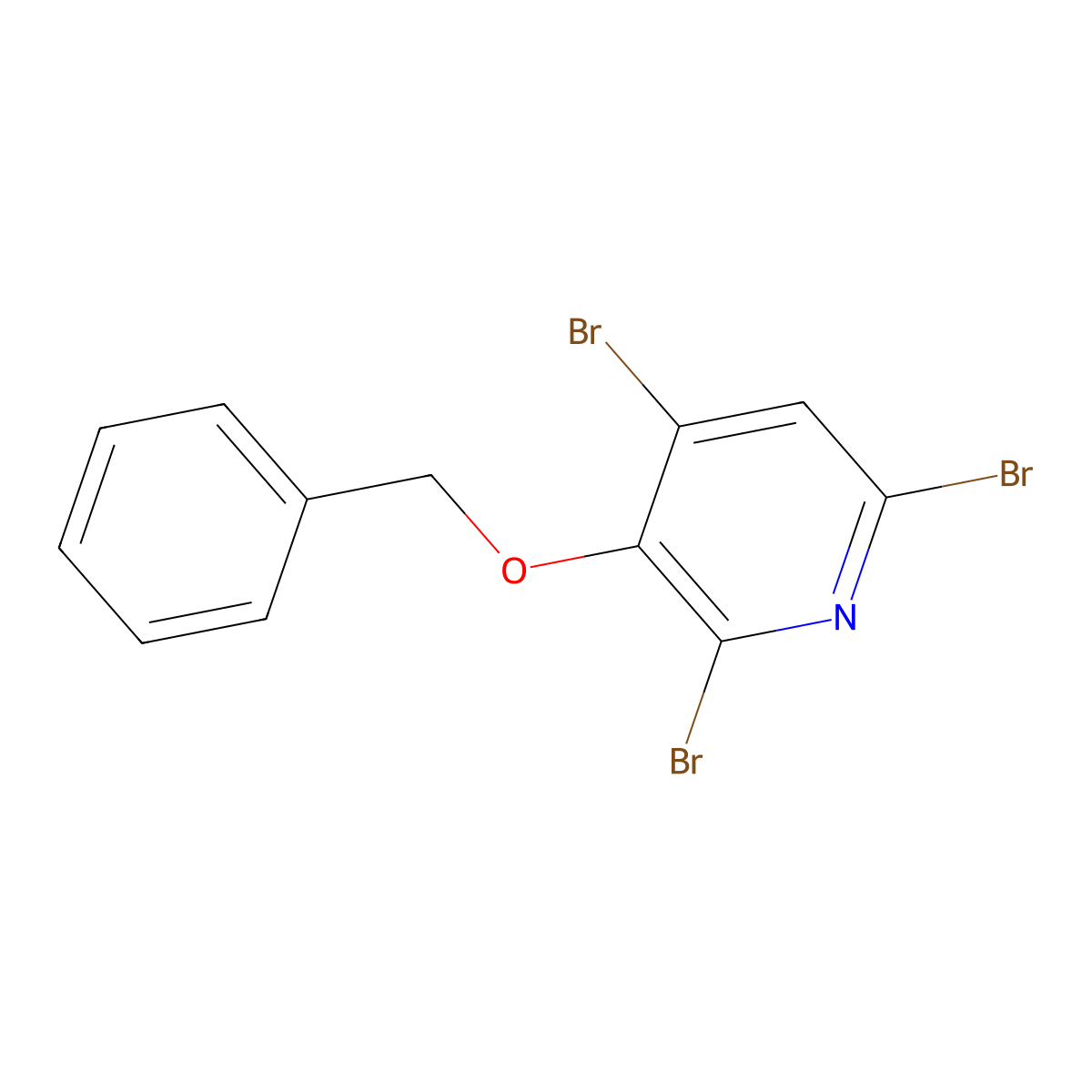3-(Benzyloxy)-2,4,6-tribromopyridine molecular structure, CAS 2764731-04-4