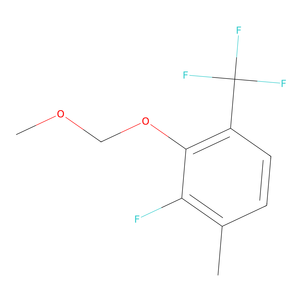2-Fluoro-3-(methoxymethoxy)-1-methyl-4-(trifluoromethyl)benzene molecular structure, CAS 2764731-05-5